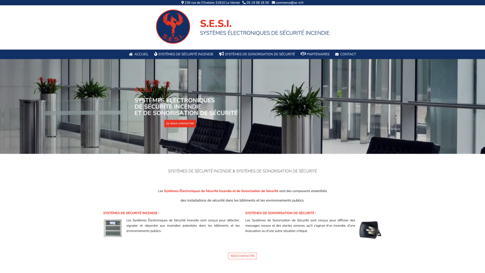 Création Site Internet de SESI Systèmes de Sécurité Incendie
