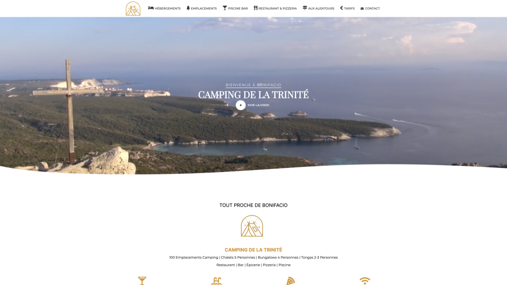 Création Site Internet pour le Camping de la Trinité à Bonifacio