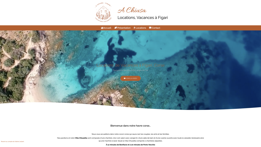 Création de site A Chiusa, locations de vacances à Figari en Corse