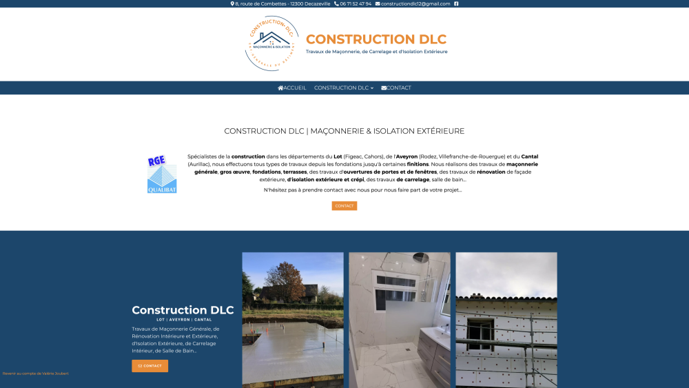 Création Site Internet pour Construction DLC, Maçonnerie et Isolation Extérieure